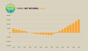 graph showing solar panel net return loans in colorado