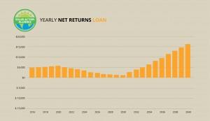 graph showing solar panel net returns loans in illinois